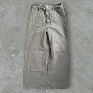 Universal Thread Pants Women's Size 4 Khaki‎ Beige Casual Trousers Wide Leg